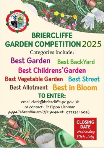 Briercliffe Garden Competition 2025